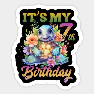 I'm turtley adorable birthday Tee Baby turtle birthday gift Cute turtle birthday top Sticker